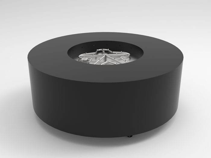 HPC Fire Agni 60" Natural Gas Fire Pit with Heavy-Duty Powder-Coated Steel & Match Lit Ignition – Series AGNI60-MLFPK-NG