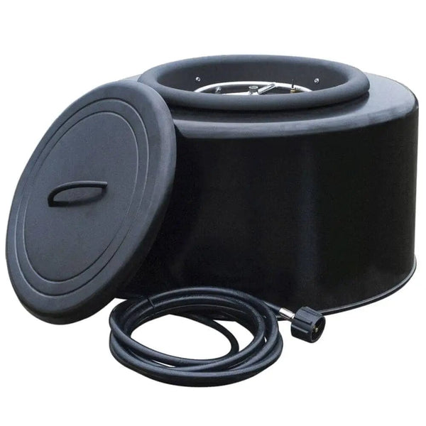 HPC Fire Sport Pit Portable Fire Pit with 10-Inch Round Burner – Black SPORTPIT20-BLK