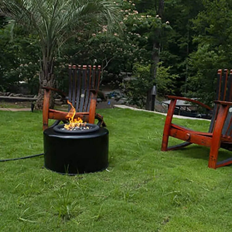 HPC Fire Sport Pit Portable Fire Pit with 10-Inch Round Burner – Black SPORTPIT20-BLK