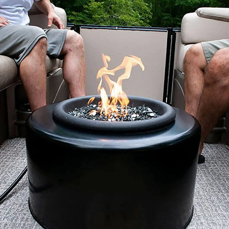 HPC Fire Sport Pit Portable Fire Pit with 10-Inch Round Burner – Black SPORTPIT20-BLK