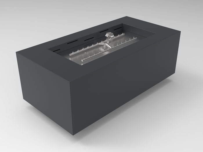 HPC Fire Tejas Series Fire Pit Enclosure with Flame-Sensing Push-Button Ignition – Natural Gas