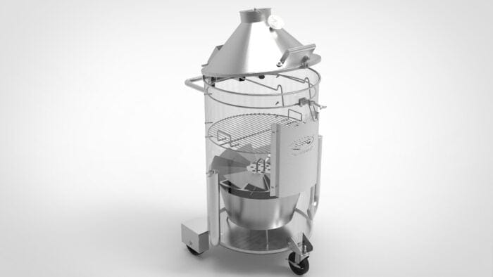 HPC Fire Vortex Drum Smoker with Dual Rack & Stainless Steel Body
