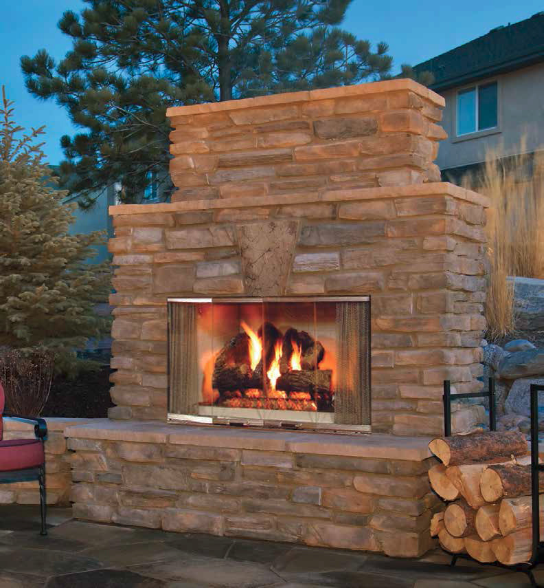 Astria Oracle - 36 inch Outdoor Wood-Burning Fireplace, WB Box only, Brick Liner Required