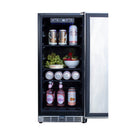 AMD 15" Outdoor Rated Fridge with Stainless Door - AMD-RFR-15S