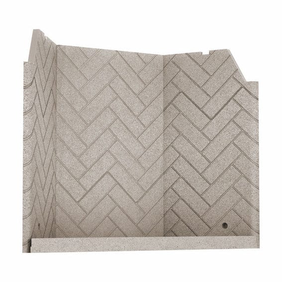 Valcourt - Herringbone Moulded Vermiculite Panels for Frontenac Wood Fireplace - VA11071H