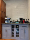 Super White Glass Hexagon Tile (11-Pack)