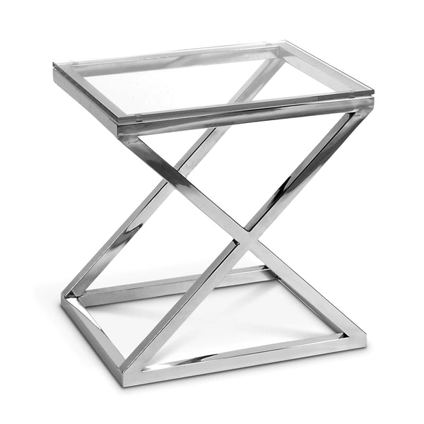 Glass Side Table | Eichholtz Criss Cross