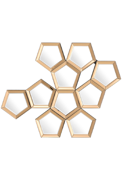 Gold Pentagonal Cluster Mirror | Eichholtz Cheyenne