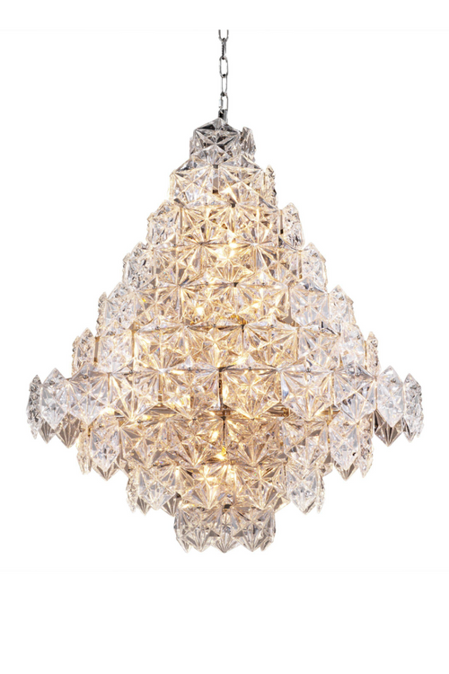 Hexagonal Glass Chandelier | Eichholtz  CHANDELIER HERMITAGE L