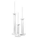 Crystal Glass Stick Candle Holder (Set of 3) | Eichholtz Livia