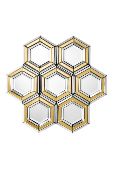 Two-tone Honeycomb Cluster Mirror | Eichholtz Dunello
