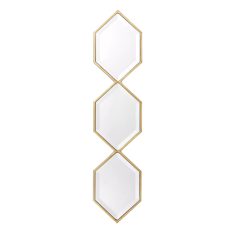 Gold Hexagonal Beveled Trio Mirror Glass | Eichholtz Saronno