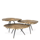 Gold Wood Slice Coffee Table Set (3) | Eichholtz Quercus