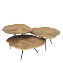 Gold Wood Slice Coffee Table Set (3) | Eichholtz Quercus