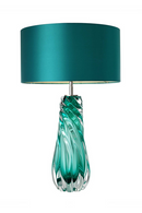 Teal Blown Glass Table Lamp-1