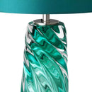 Teal Blown Glass Table Lamp-4