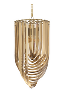 Gold Lucite Loop Chandelier | CHANDELIER MURANO 14" DIA