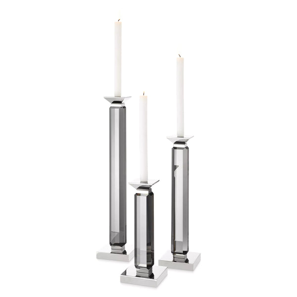 Glass Pillar Candleholders (3) | Eichholtz Livia