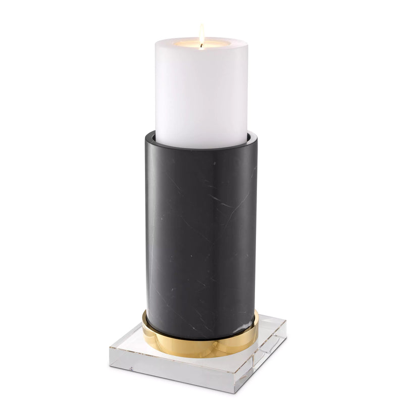 Black Marble Candle Holder | Eichholtz Whitby