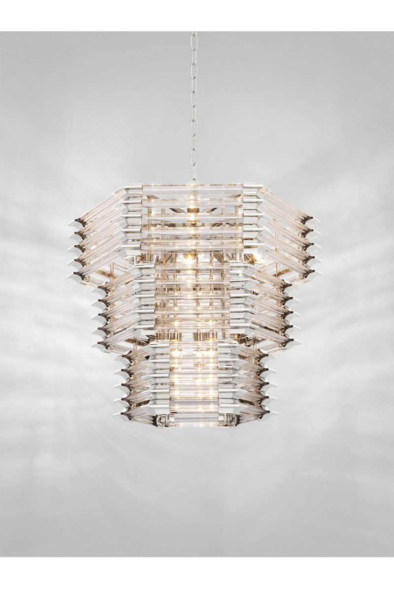 Layered Hexagonal Glass Chandelier | Eichholtz CHANDELIER WREN