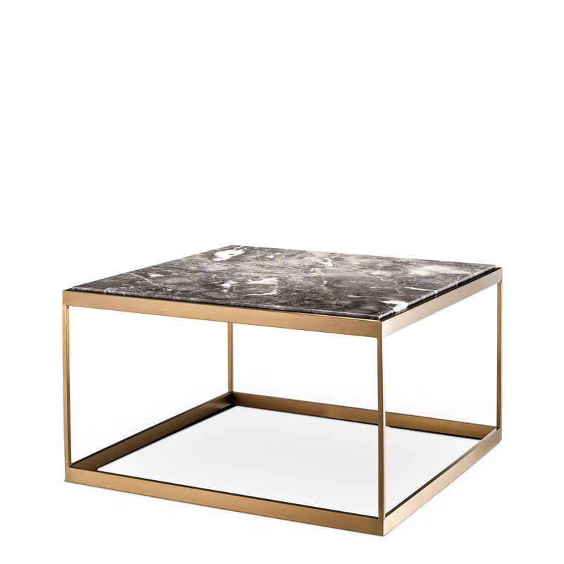 Marble Top Brass Frame Side Table | Eichholtz La Quinta