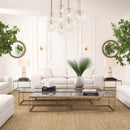 Marble Top Brass Frame Side Table | Eichholtz La Quinta