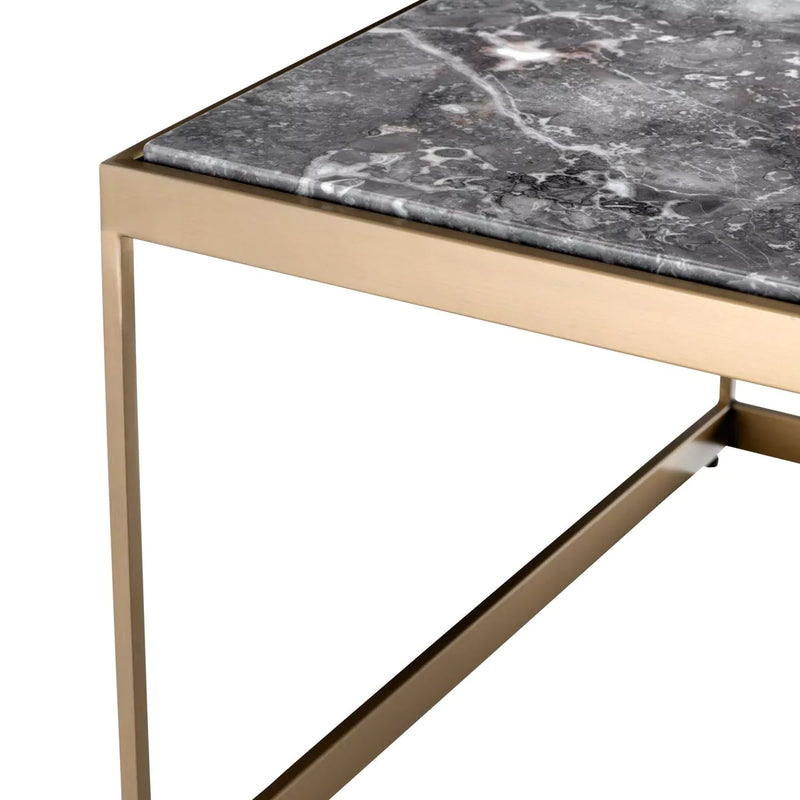 Marble Top Brass Frame Side Table | Eichholtz La Quinta