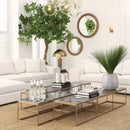 Marble Top Brass Frame Coffee Table | Eichholtz La Quinta