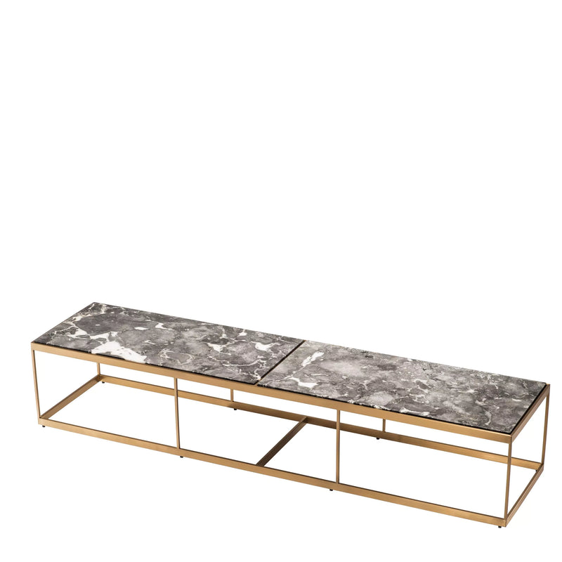 Marble Top Brass Frame Coffee Table | Eichholtz La Quinta