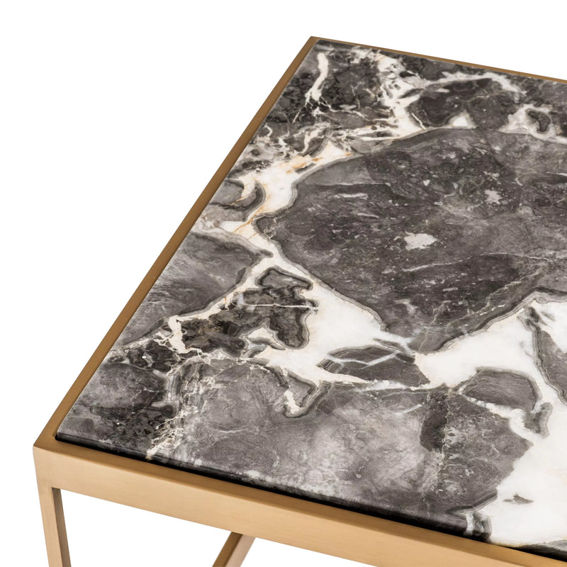 Marble Top Brass Frame Coffee Table | Eichholtz La Quinta