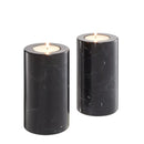 Black Marble Candle Holders (2) | Eichholtz Tobor M