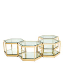 Gold Hexagonal Coffee Table Set (4) | Eichholtz Sax