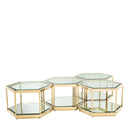 Gold Hexagonal Coffee Table Set (4) | Eichholtz Sax