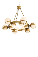 Mid Century Brass Chandelier | Eichholtz CHANDELIER PIAZETTA