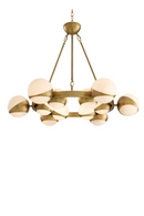 Mid Century Brass Chandelier | Eichholtz CHANDELIER PIAZETTA