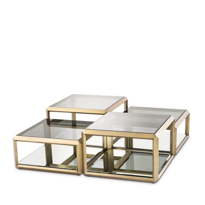 Brass Coffee Table Set (4) | Eichholtz Callum