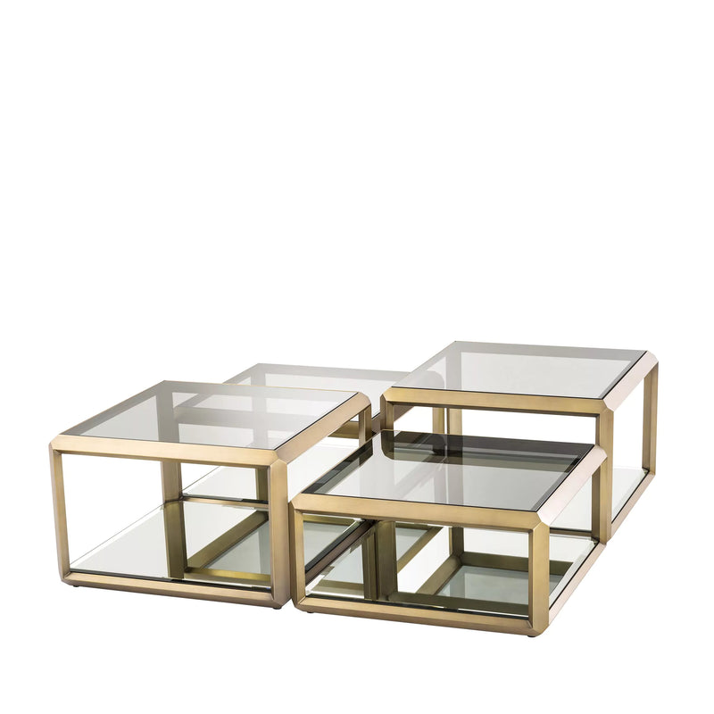 Brass Coffee Table Set (4) | Eichholtz Callum