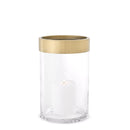 Brass Clear Glass Hurricane | Eichholtz Vertex S