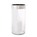 Nickel Clear Glass Hurricane | Eichholtz Vertex L