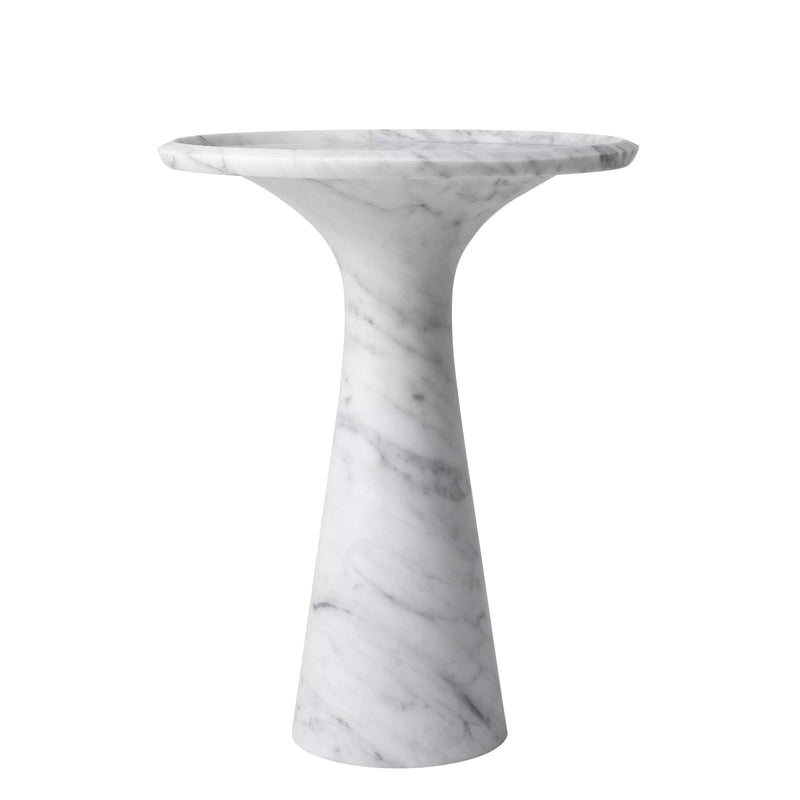 White Marble Side Table | Eichholtz Pompano Low