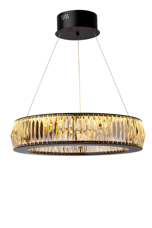 Black Ring Crystal Glass Chandelier S | Eichholtz CHANDELIER VANCOUVER S