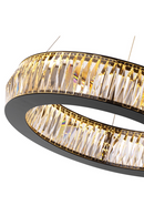Black Ring Crystal Glass Chandelier S | Eichholtz CHANDELIER VANCOUVER S