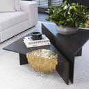 Dark Brown Triangular Coffee Table | Eichholtz Fulham