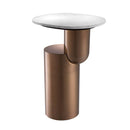 Copper Pedestal Marble Side Table | Eichholtz Tosca