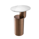 Copper Pedestal Marble Side Table | Eichholtz Tosca