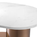 Copper Pedestal Marble Side Table | Eichholtz Tosca
