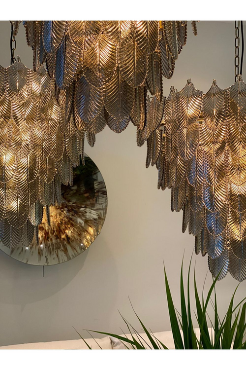 Smoked Glass Layered Chandelier | Eichholtz CHANDELIER VERBIER L