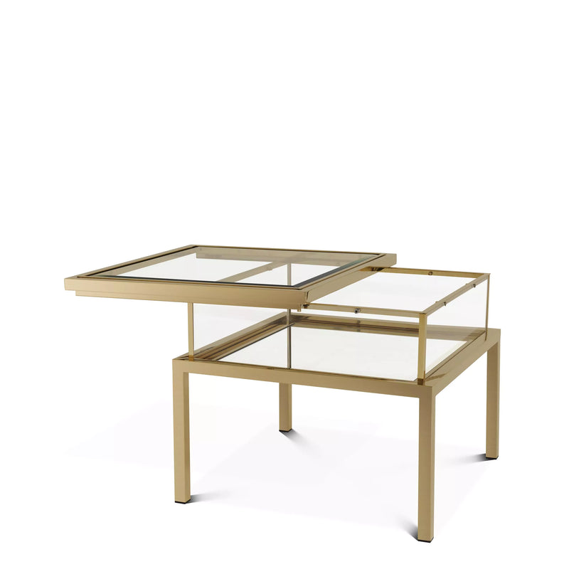 Sliding-Top Brass Side Table | Eichholtz Harvey