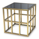 Brushed Brass Geometric Side Table | Eichholtz Lazare