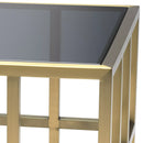 Brushed Brass Geometric Side Table | Eichholtz Lazare